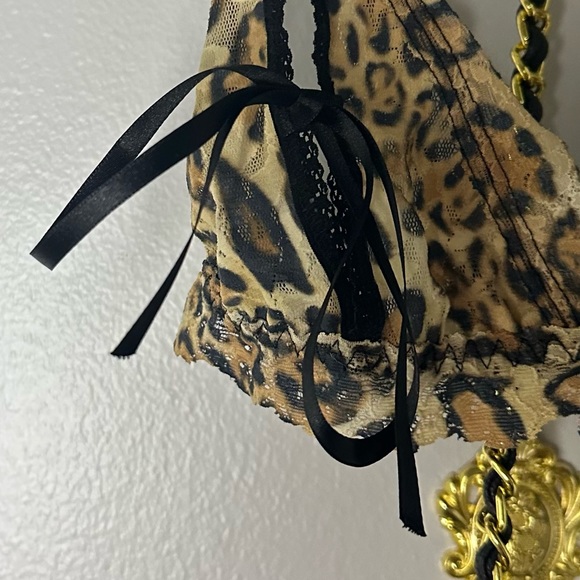 Leopard open tie bralette ๐๐ค Hanky Panky After Midnight ๐ ๐ - Picture 7 of 8